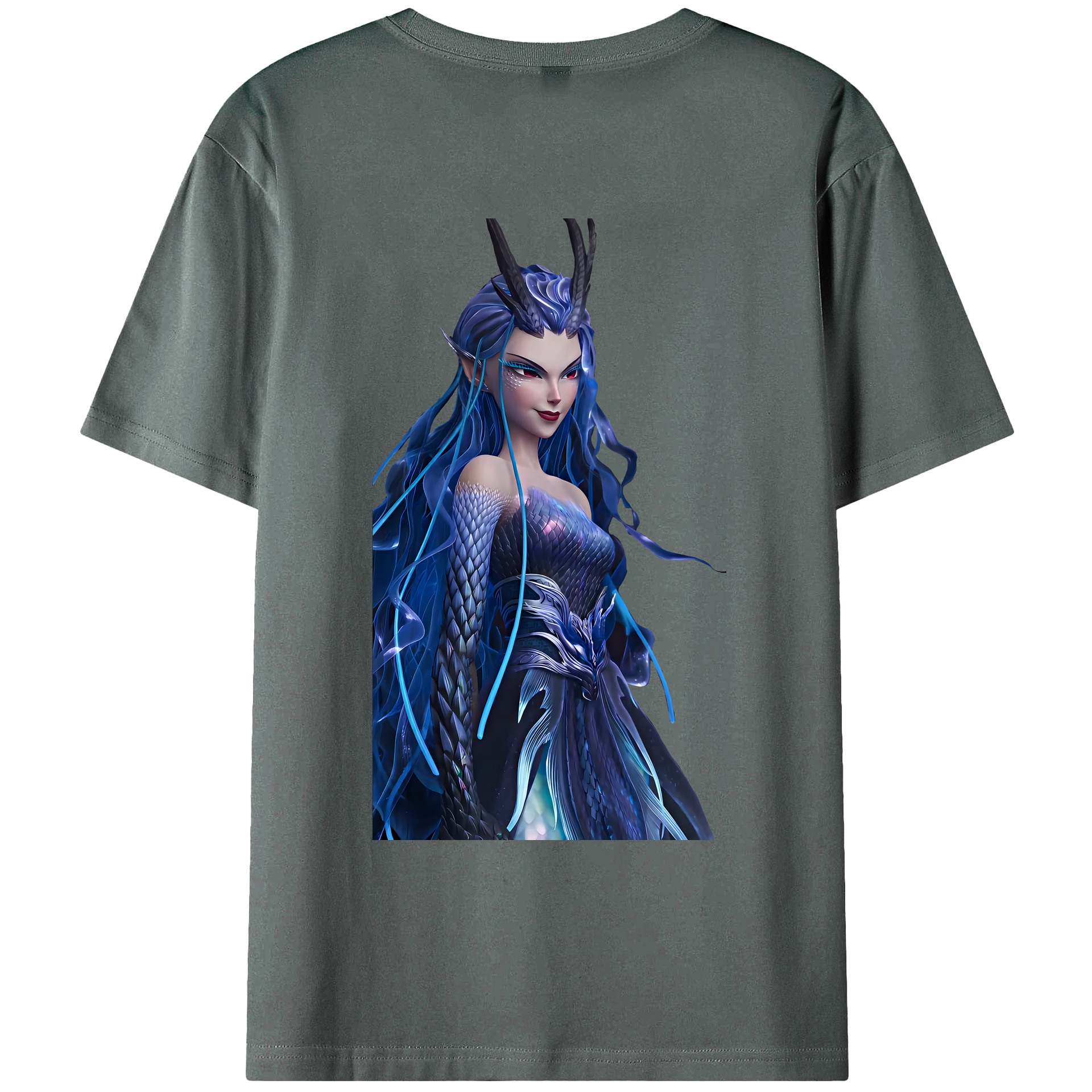 （画像用） Ne Zha 2 ナタ 魔童の大暴れ 綿100％ メンズ半袖Tシャツ（バックプリント） 通気性